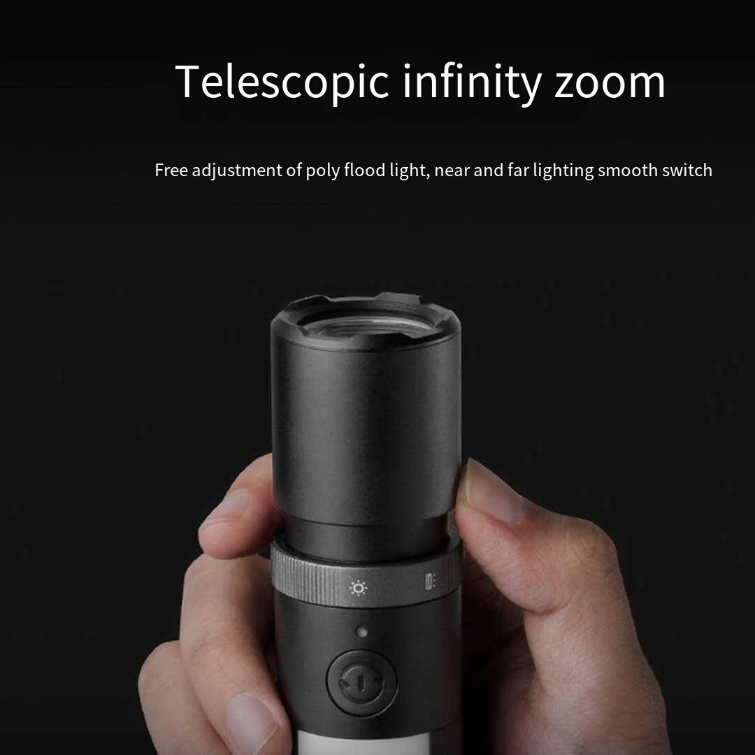 Xiaomi Mijia Многофункциональный светодиодный фонарик с возможностью масштабирования, ультра яркий фонарик, оконный выключатель, резак для ремней безопасности, автомобильное аварийное освещение