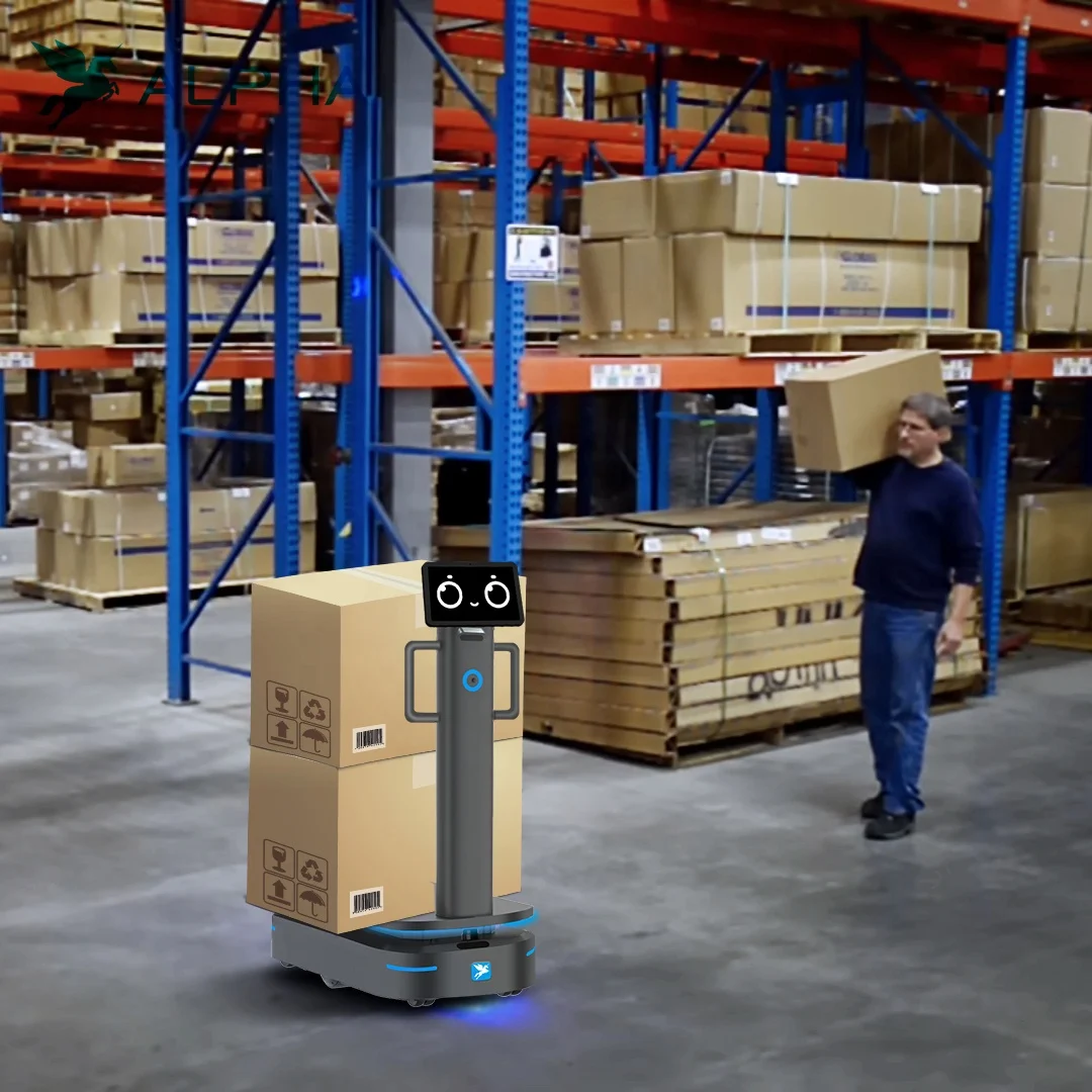 Alpha Oxbot F150 AMR Warehouse Robot Autonamous Navigate Transport Handling Robot Delivery Robot For Factory AGV
