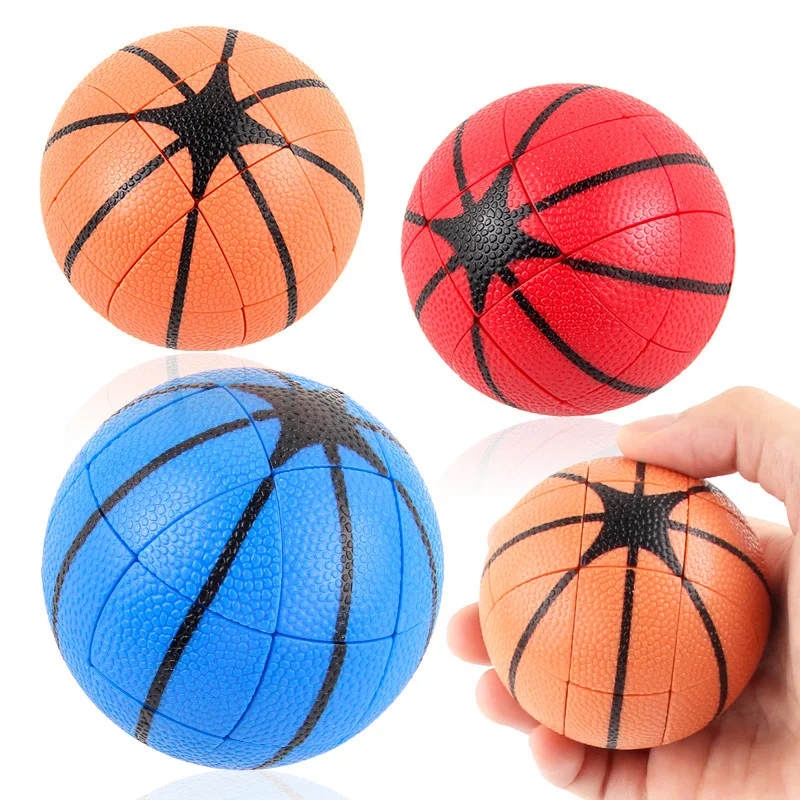 

Rotating Basketball Magic Cube Two-step Frosted Smooth Fun Simulation Basketball Magic Cube Toys for Kids Puzzle Toys Gifts