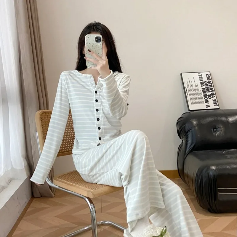 2025 خريف شتاء جديد فاخر جزيرة المخملية المرأة منامة سميكة الدافئة عكسها عالية الجودة المتسكعون مجموعة الدافئة عادية XL #3