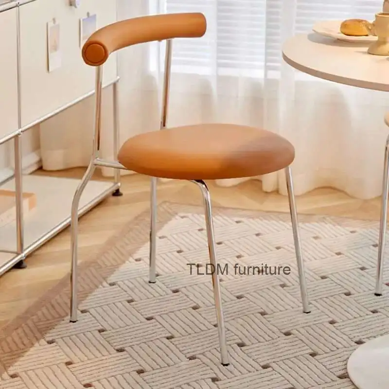 

Metal Vintage Dining Chairs Modern Beautiful Nordic Dining Chair Ergonomic Home Chaises Salle Manger Kitchen Furniture