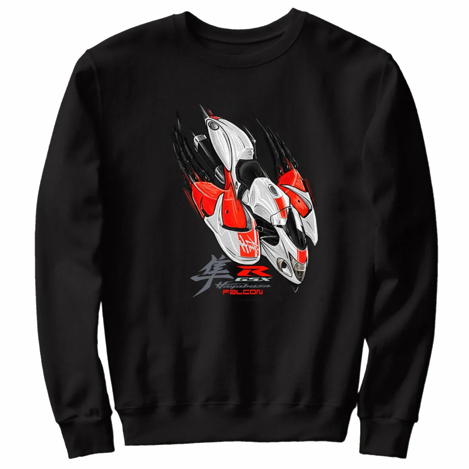 Classic Japanese Motorcycle GSXR Hayabusa Falcon Inspired Pullover Hoodie New 100% Cotton Casual Mens Sweatshirts Streetwear