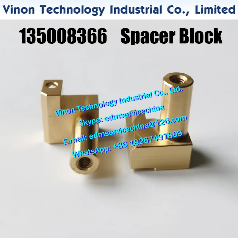 135008366 Spacer Block for Robofil 230F,240,290,300,500,CUT20,CUT30. 135.008.366, 135-008-366 edm Holder for Power Feed Contact