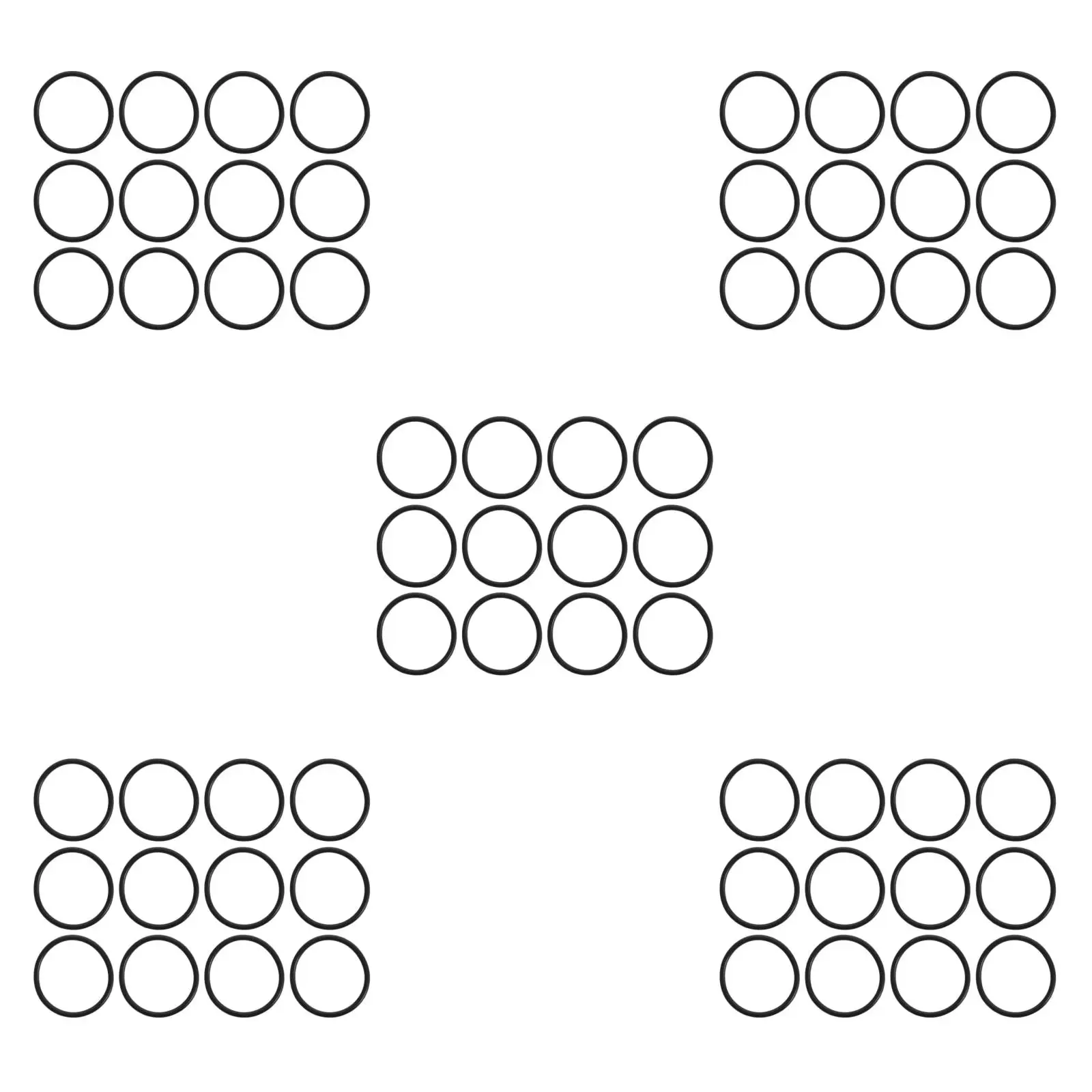 

5pcs 5 Count Rubber Shock Mount Bands Replacement Microphone Clamp Parts Holder Rings