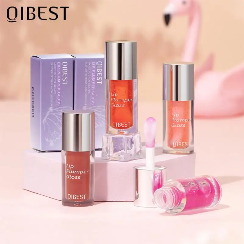 1 ~ 4 Stuks Spiegel Water Glas Lip Olie Natuurlijke Kleur Plumping Lippenbalsem Lipgloss Lippenstift Niet-Plakkerige Beker