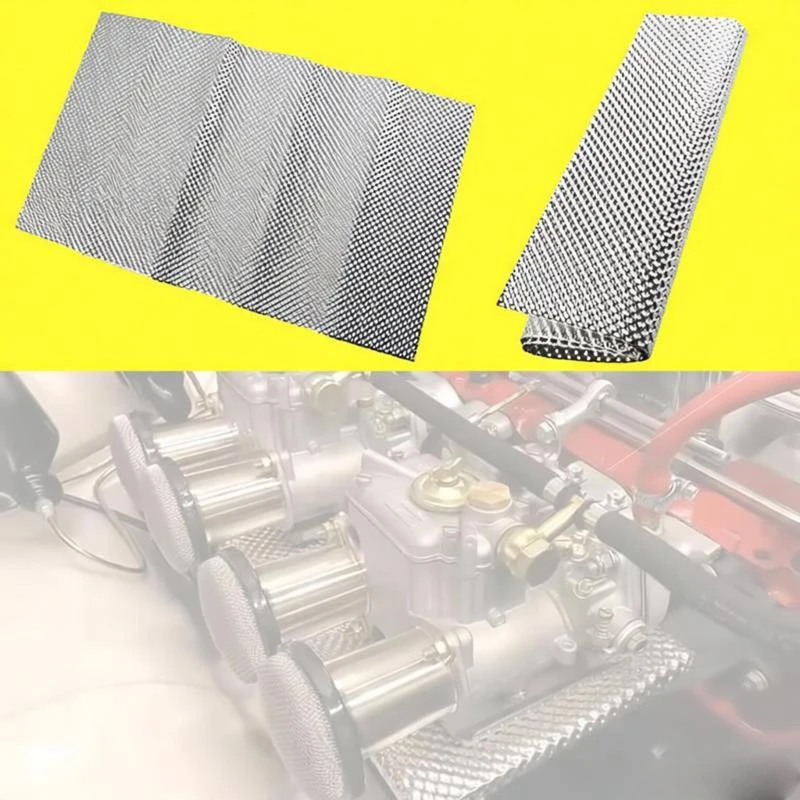 

1Pc Car Embossed Aluminum Heat Shield 300x500mm Turbo Manifold-Exhausts Electrical Direct Replacement Car Tool Accessories