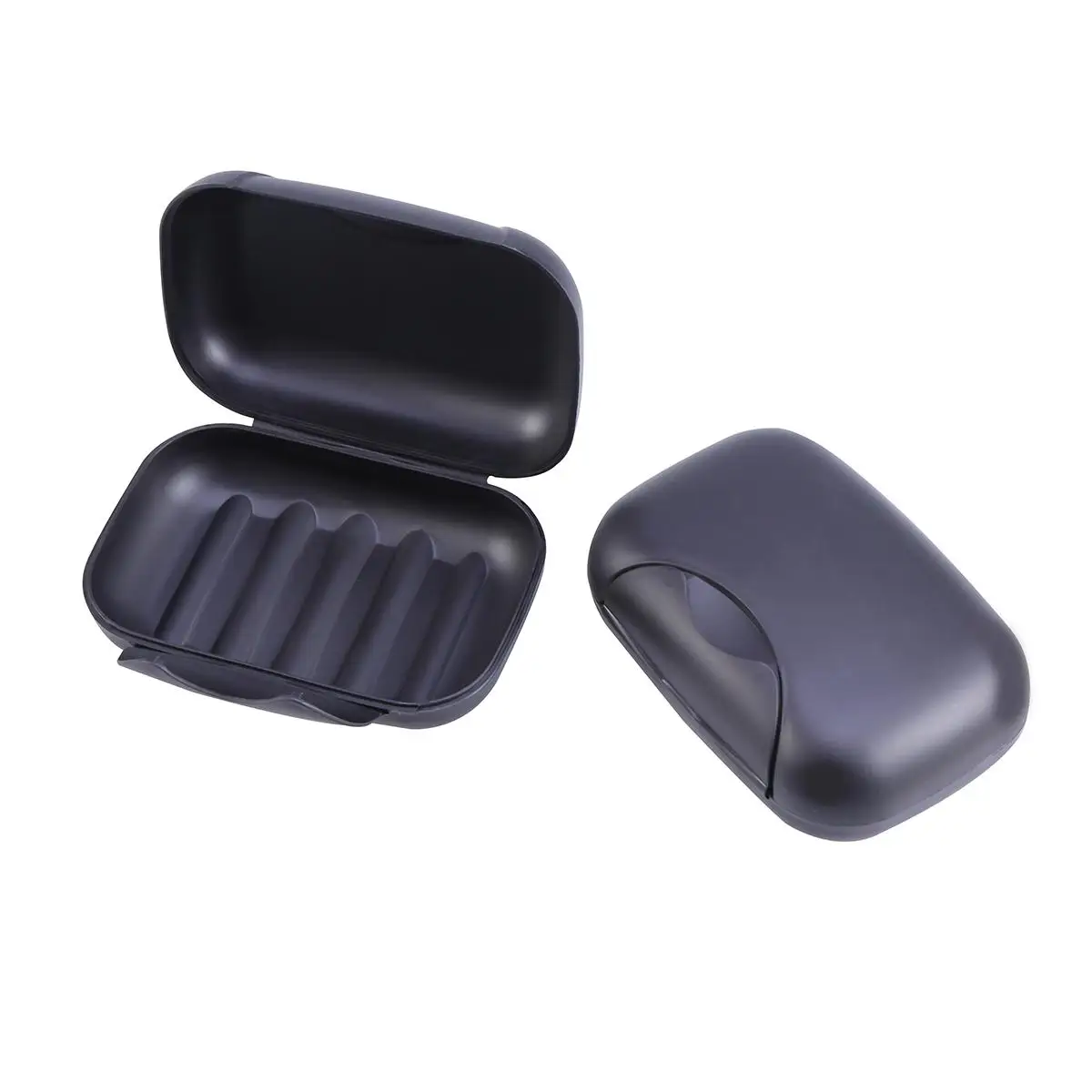 

Portable Soap Dish Box Sealed Container for Travel Camping Black Blue Shampoo Bar Holder Lightweight Practical Home Use