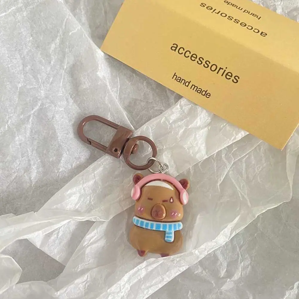 Novo Kawaii capivara chaveiro dos desenhos animados aqua golfinho pingente criativo chaveiro