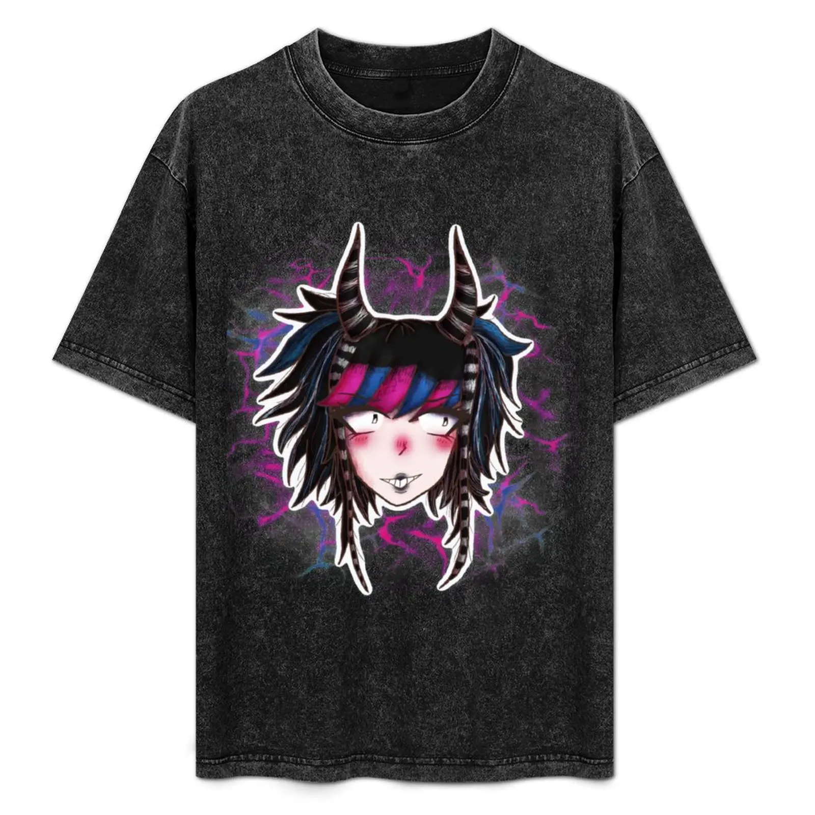 

Ibuki Mioda Lightning T-Shirt Retro Graphic Print T-Shirt