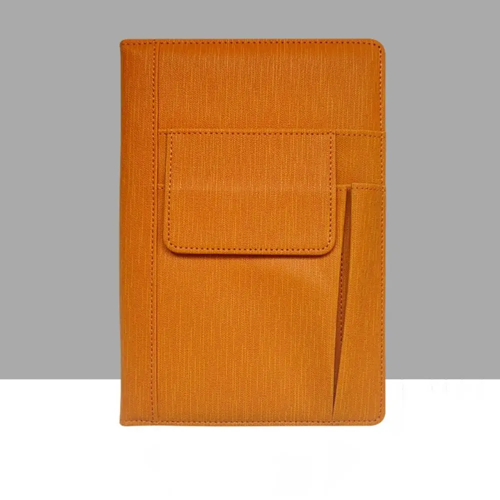 Cuaderno multifunción A5 con bolsillo, lista de tareas Retro, libro de minutos de reuniones, diario, suministros escolares, cuaderno de cuero PU para niñas