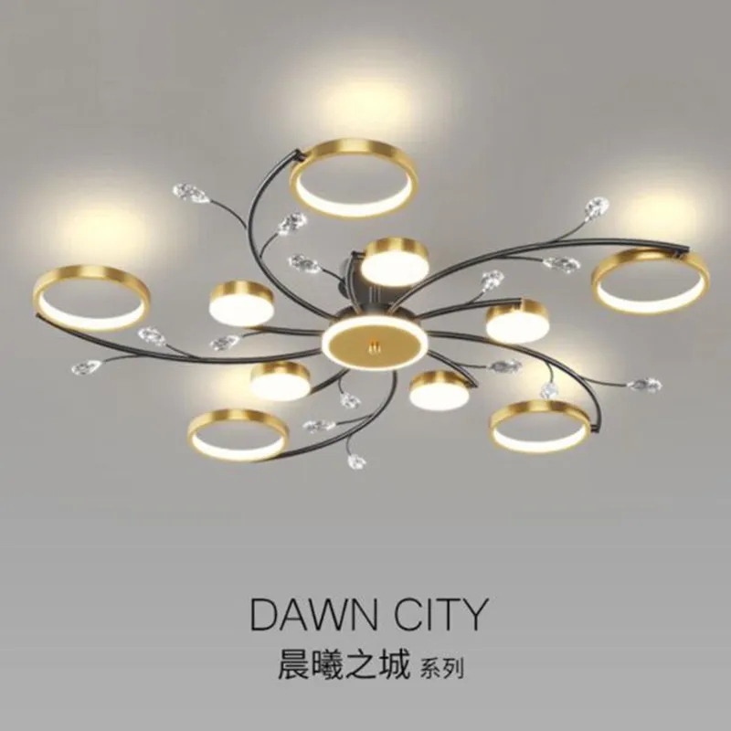 

Modern Style Crystal Gold Led Chandelier For Living Room Bedroom Dining Room Kitchen Design Ceiling Lamp Remote Control Light