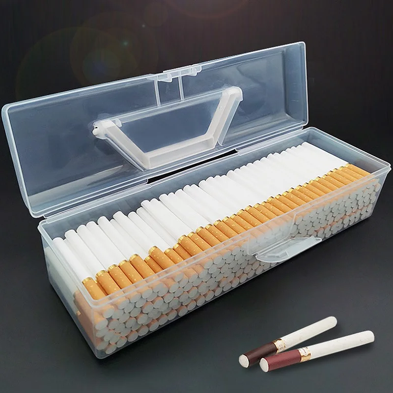 Cigarette Box Lightweight Flip Cover Plastic Cigarette Case Men Women Smoking Large Capacity And Durable Storage Box