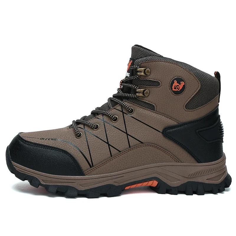 

2025 Autumn/Winter Climbing Shoes Men Rubber Sole Trekking Sneakers Mens Mountain Shoe Warm Fur Walking Outdoor Shoe Man