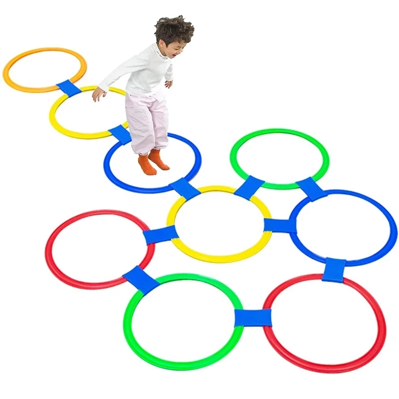 Children Jump Grid Outdoor Game Parent-child Interactive Toys Kindergarten Early Education Teaching Aids Sensory Training Circle