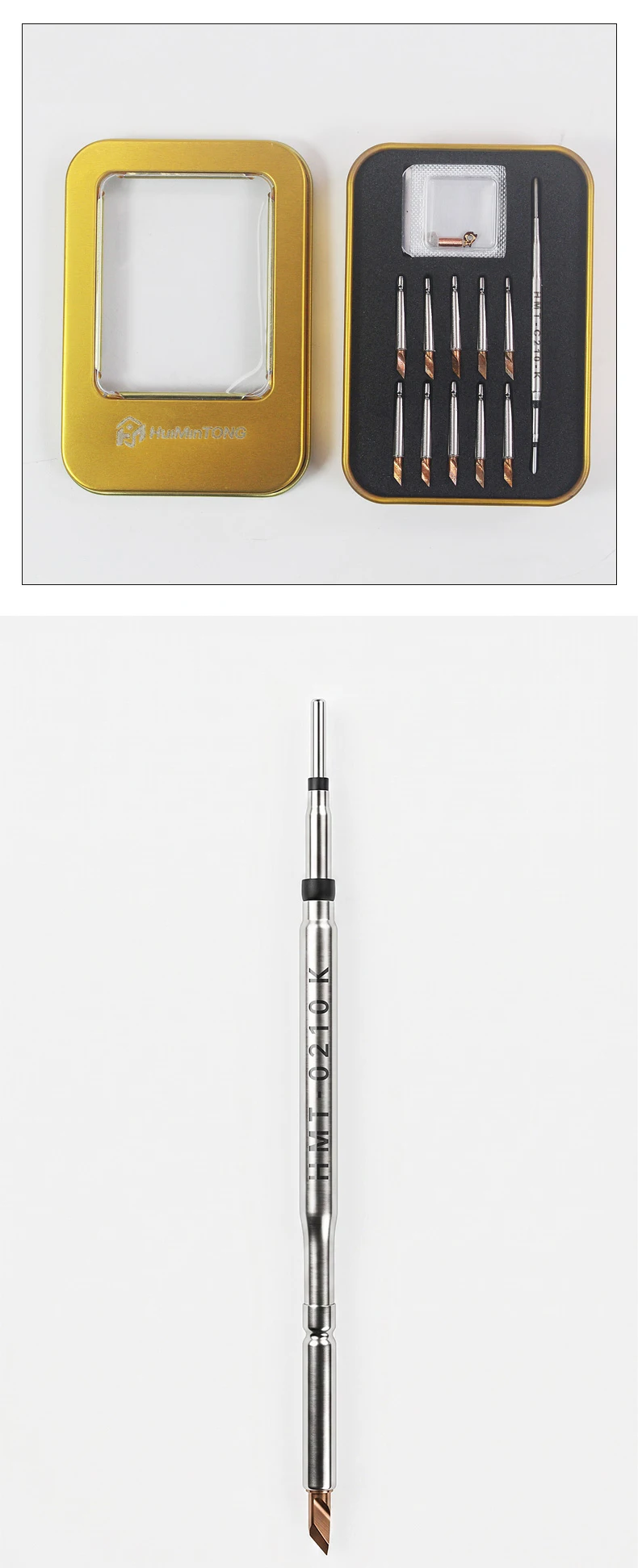 HMT C210 Ultrafeine 0,2mm Lötspitze Schnelle Erwärmung Hochtemperaturbeständig Austauschbares Design für Handy-CPU-Motherboard-Reparatur – Detail 6