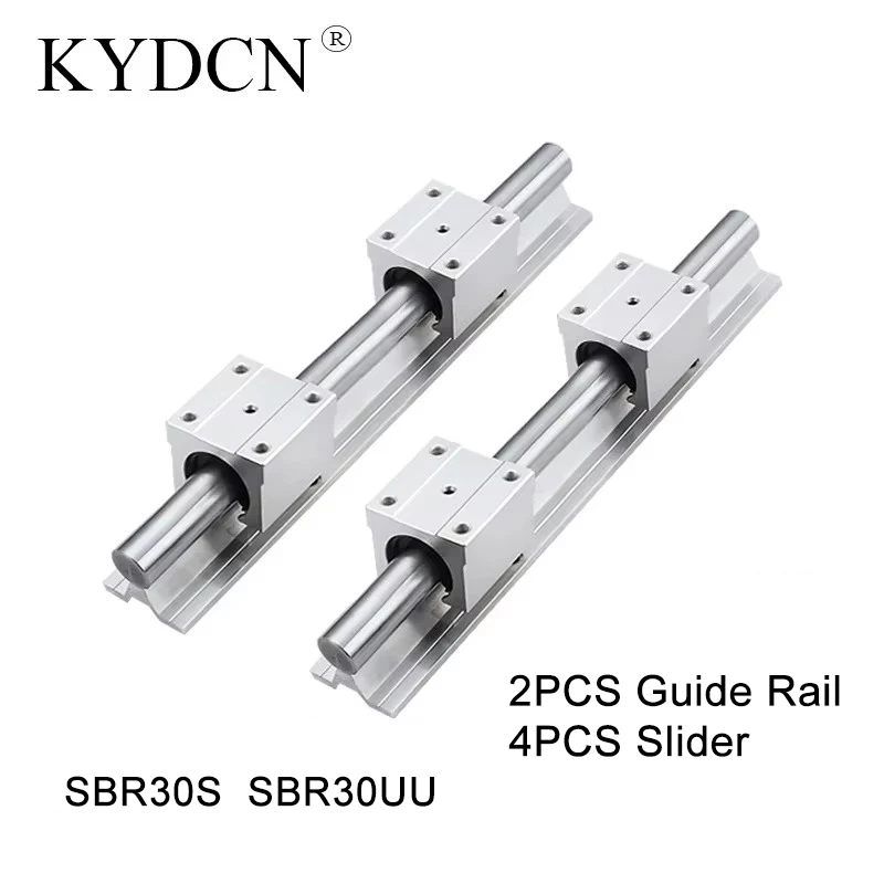 SBR Linear Rail SBR30S Length 200 250 300 350 400 450 500 550mm 2pcs linear guide SBR30S + 4pcs SBR30UU bloU blocks For CNC Part