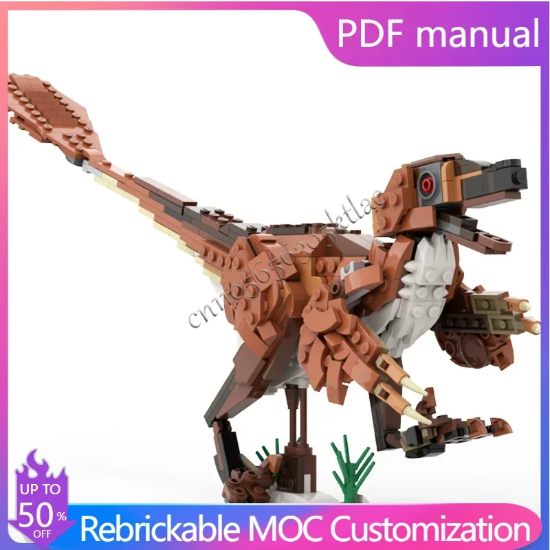 

NEW 478pcs Jurassic Dino World Large Dinosaurs Figures Bricks Building Blocks Velociraptor Mongoliensis For Children Moc-31154