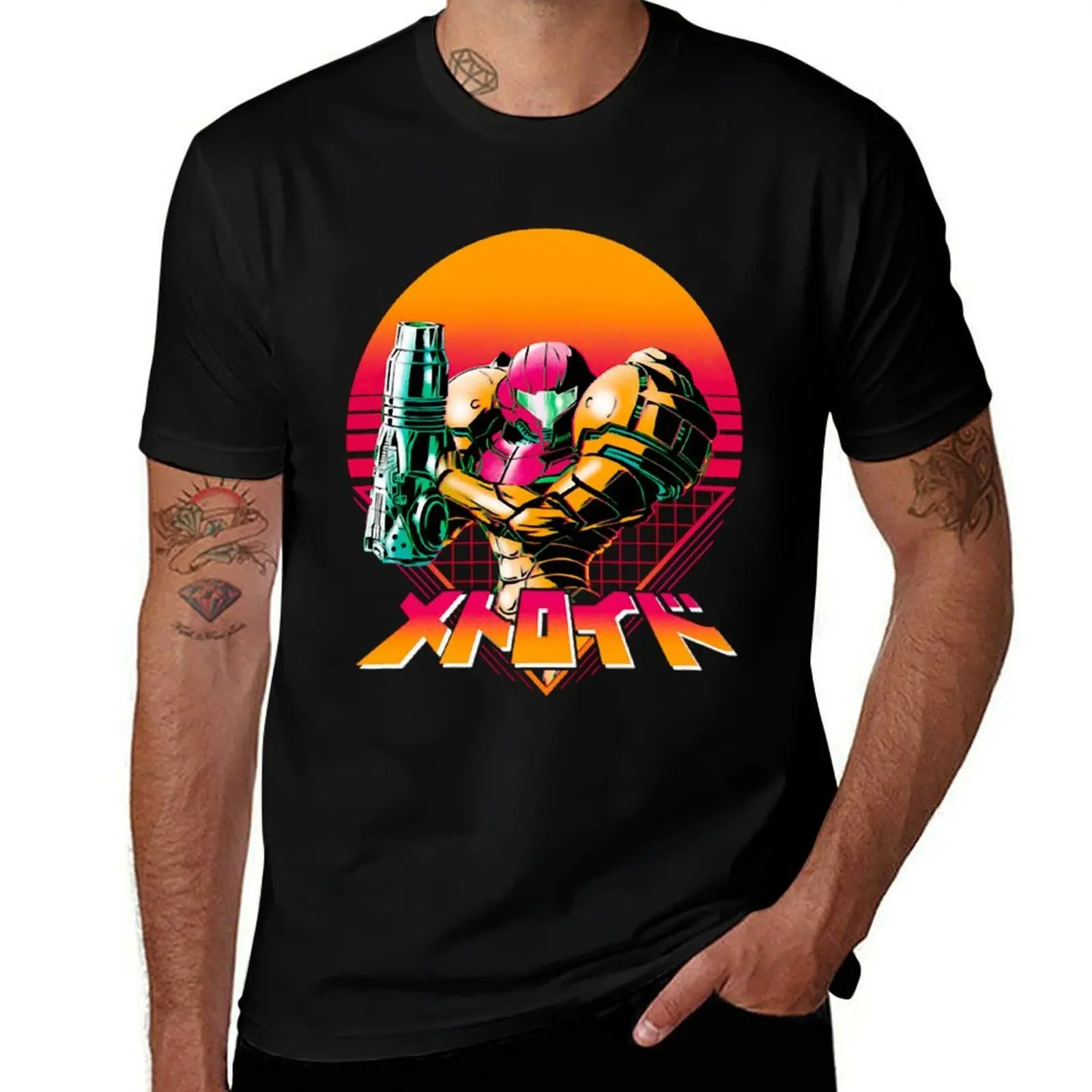 

Birthday Gift Metroid Dread Samus Artwork Vintage T-Shirt Large Size Soft Cotton T-Shirt