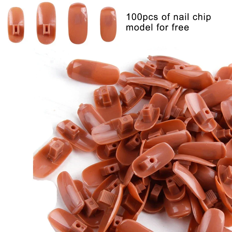 Manucure pratique main Nail Art acrylique ongles conseils avec 100 pièces faux ongles équipement de formation des ongles outils pour les débutants