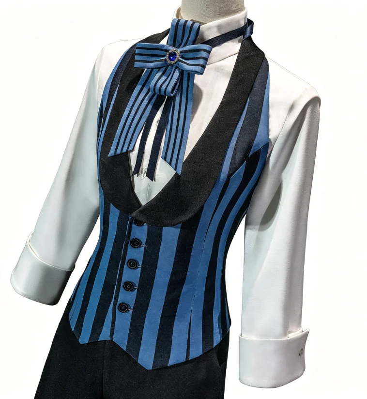 

Ciel Phantomhive Cruise Arc Cosplay Full Set, Anime Formal Tuxedo Role Play Costume for Comic Con & Stage Show