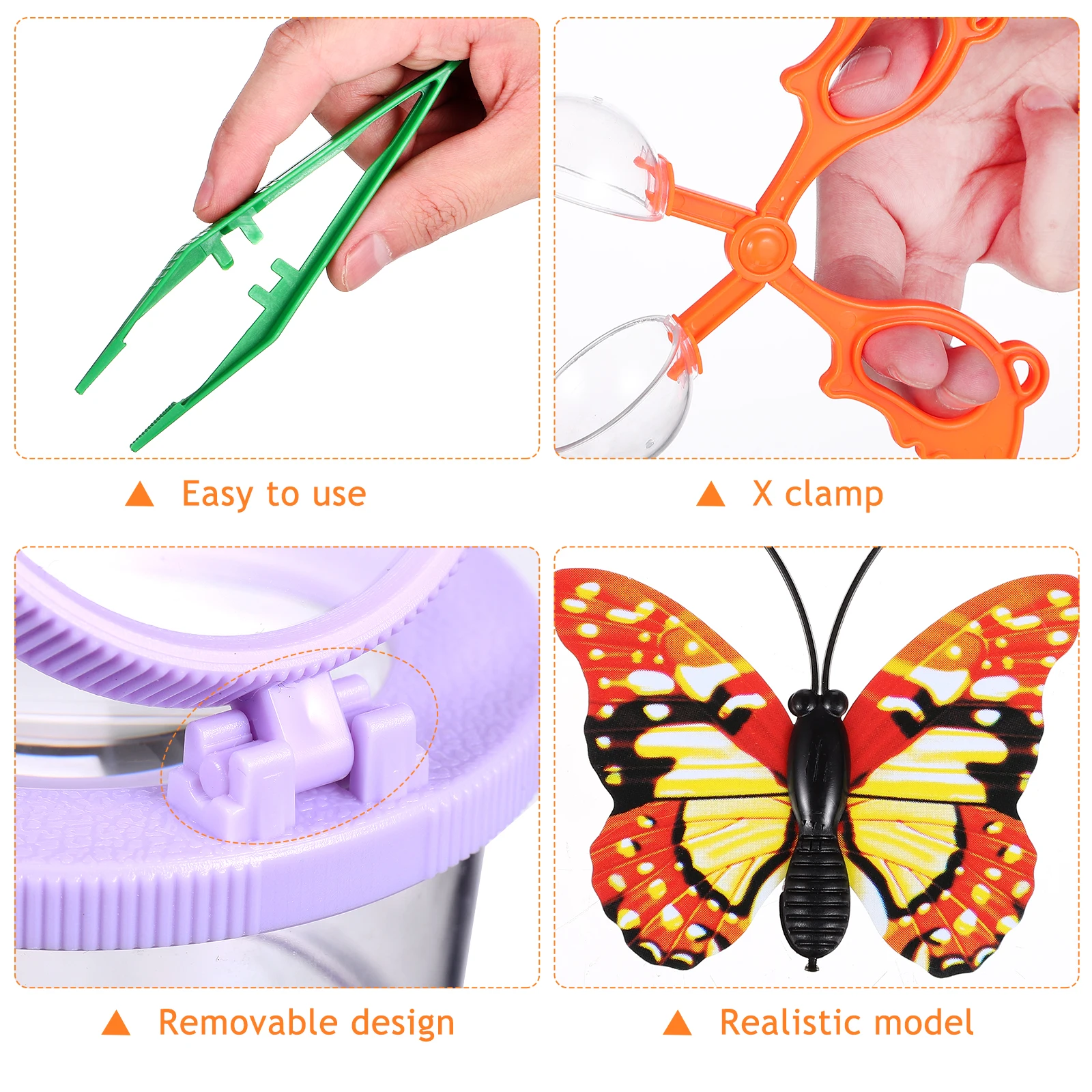 

Insect Catcher Kit Magnifier Viewer Cups Telescopic Boxes Tweezers Scoopers Fake Samples Kids Biology Exploration Toy