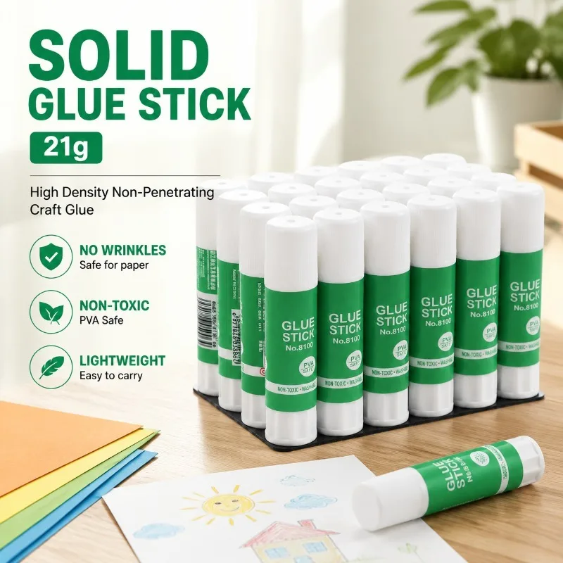 Colle en barre blanche haute densité, imperméable, adhésive solide, légère et portable, 21g, pour artisanat et bricolage