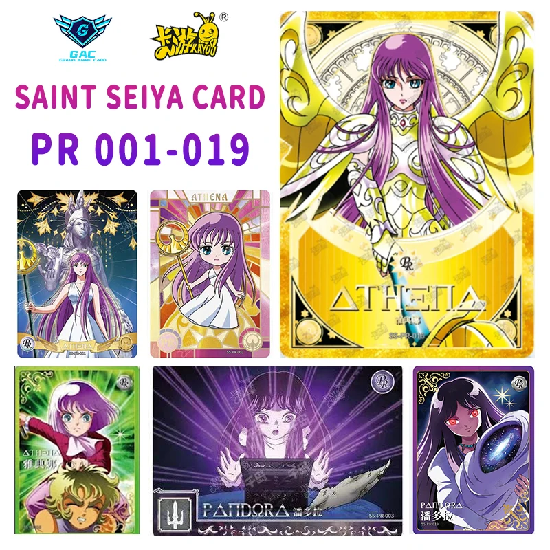 KAYOU New Saint Seiya PR QR Card Anime Rare PR Collection Card Japanese Anime Kids Toys Athena Pegasus Poseidon Kids Toy Gift