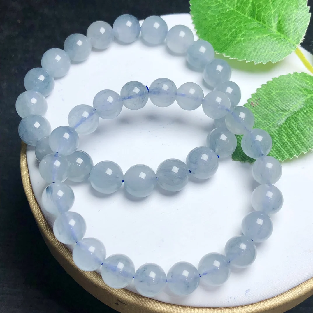 Natural Blue Rabbit Hair Quartz Bracelet Women Fashion Charm Crystal Healing Energy Gemstone Yoga Jewelry 1PCS 7/8/10MM