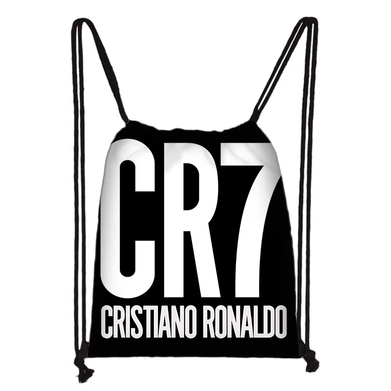 Football star Child Printed Drawstring for Shopping Bag Men Women Football Sports Gym R-RonaldoS CR7 Storage Yoga Backpack