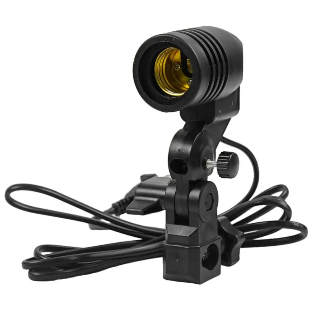 1.8m Cable Cord Light Bulb Stand E27 AC Socket Lamp Holder with Umbrella Holder Photography Light Bulb Mount for Photo