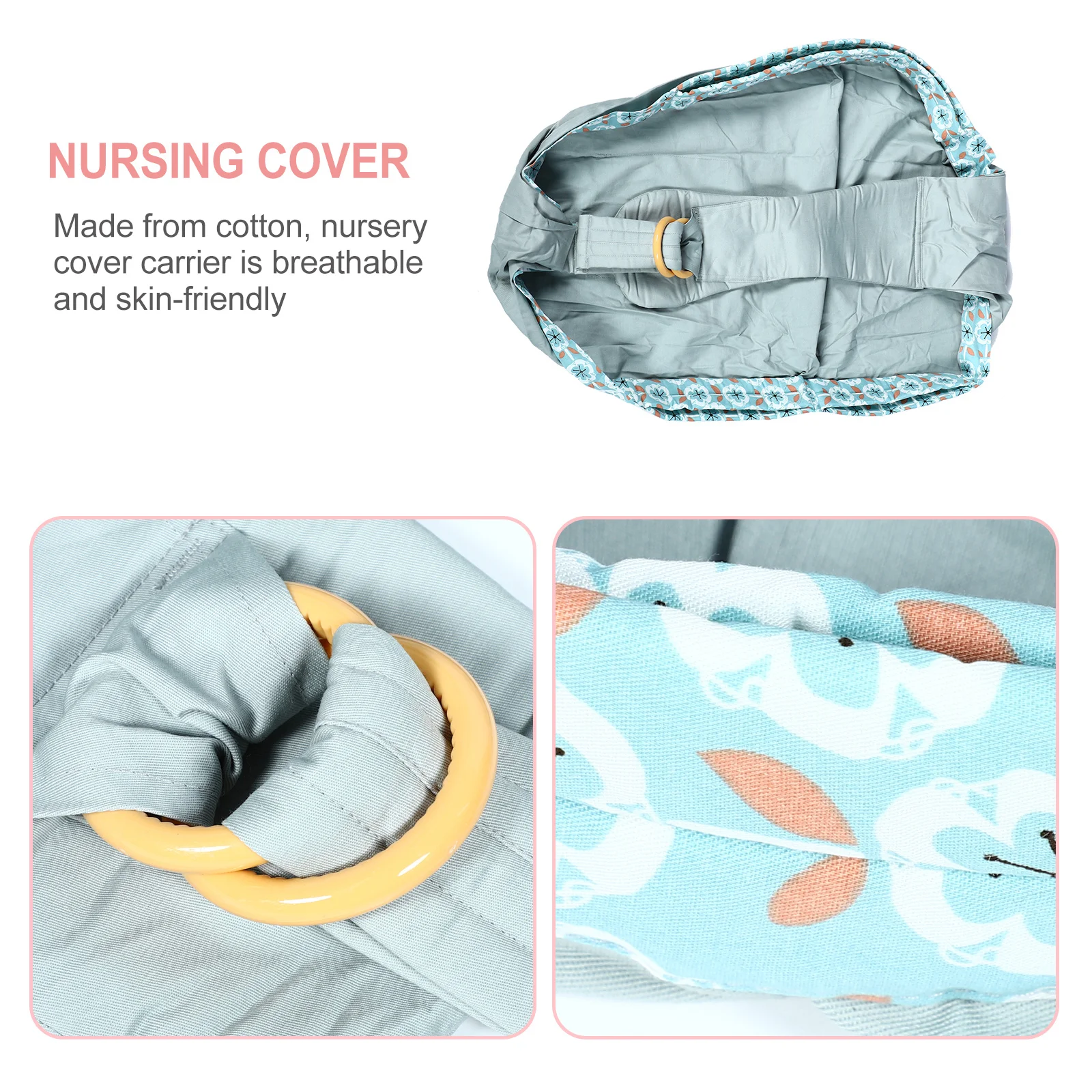 

Breastfeeding Nursing Cover Newborn Carrier Cotton Baby Towel Adjustable Thickened Strap Comfortable Design Mother Baby