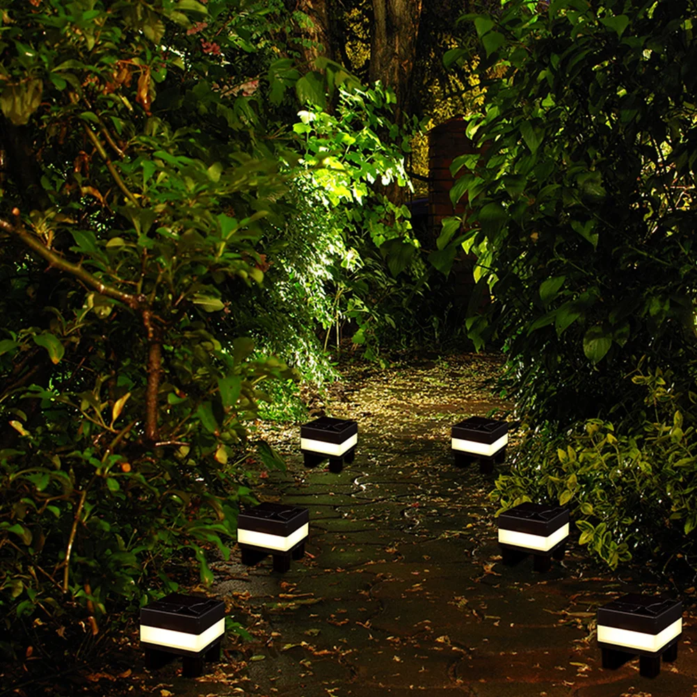 

2Pcs Solar Post Lights Plastic Landscape Lighting for Garden Fence Walkway Outdoor PathLights Waterproof EnergySaving Design