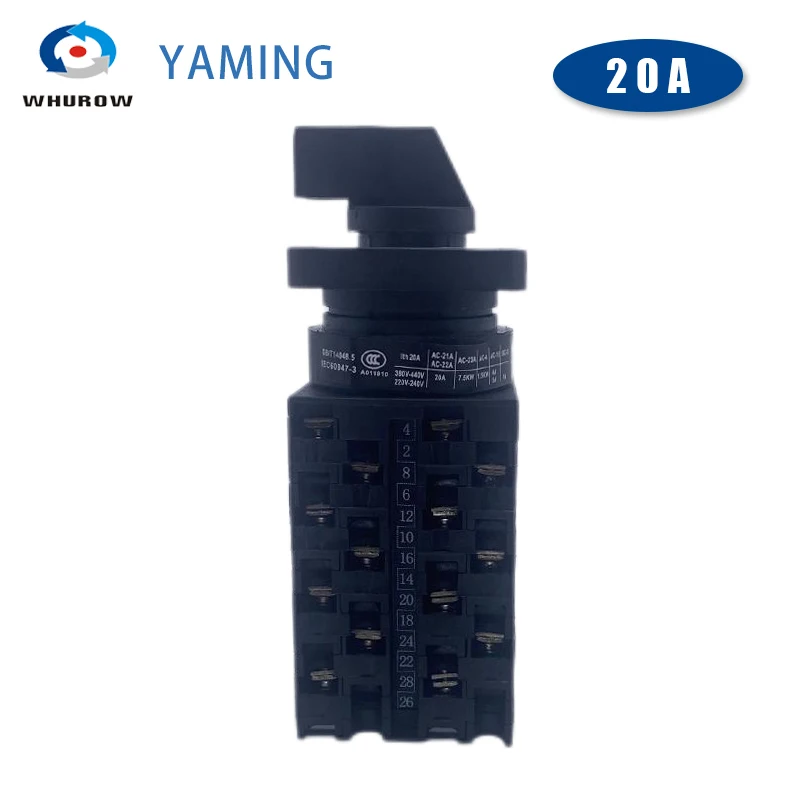 Imagem -03 - Controle de Comutação de Circuito de Potência Dupla 20a Três Posição 7-wire Knob Universal Interruptor de Came Rotativo Lw42a27591 Lf301