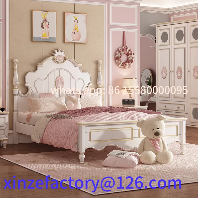 سرير الأميرة للفتيات الصغيرات قابل للتخصيص