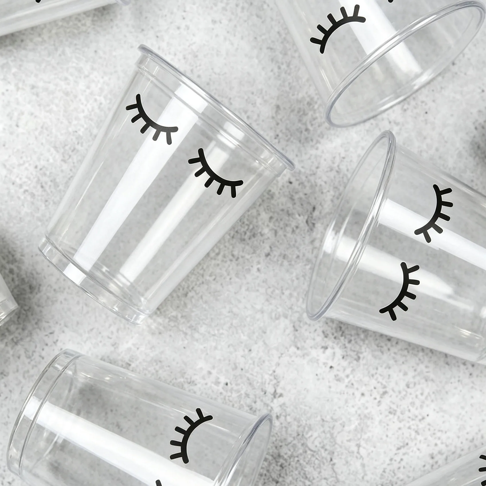 `20Pcs Cute Closed Eyelash Stickers Sleepy Eye Decals DIY Decal For Dresser Cabinet Drawer Furniture Kids Room Party Decor Ornam