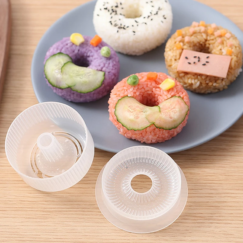 School season Donut Round Rice Ball Mold Non-Stick Sushi Maker DIY Easy Rice Ball Press Mold Children's Baby Bento Set Kitchen