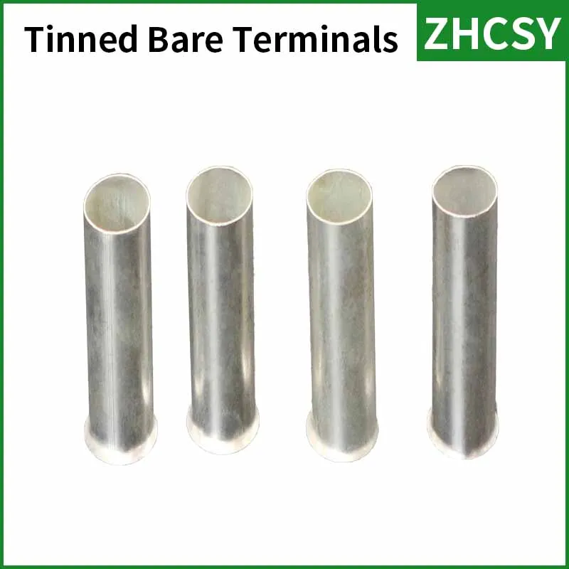 

100Pcs Tin-Coated Naked Terminal EN25-18/35-16/ To 70-20 25mm2-70mm2 Bootlace Ferrules Cord End Electrical Cable Crimp Connector