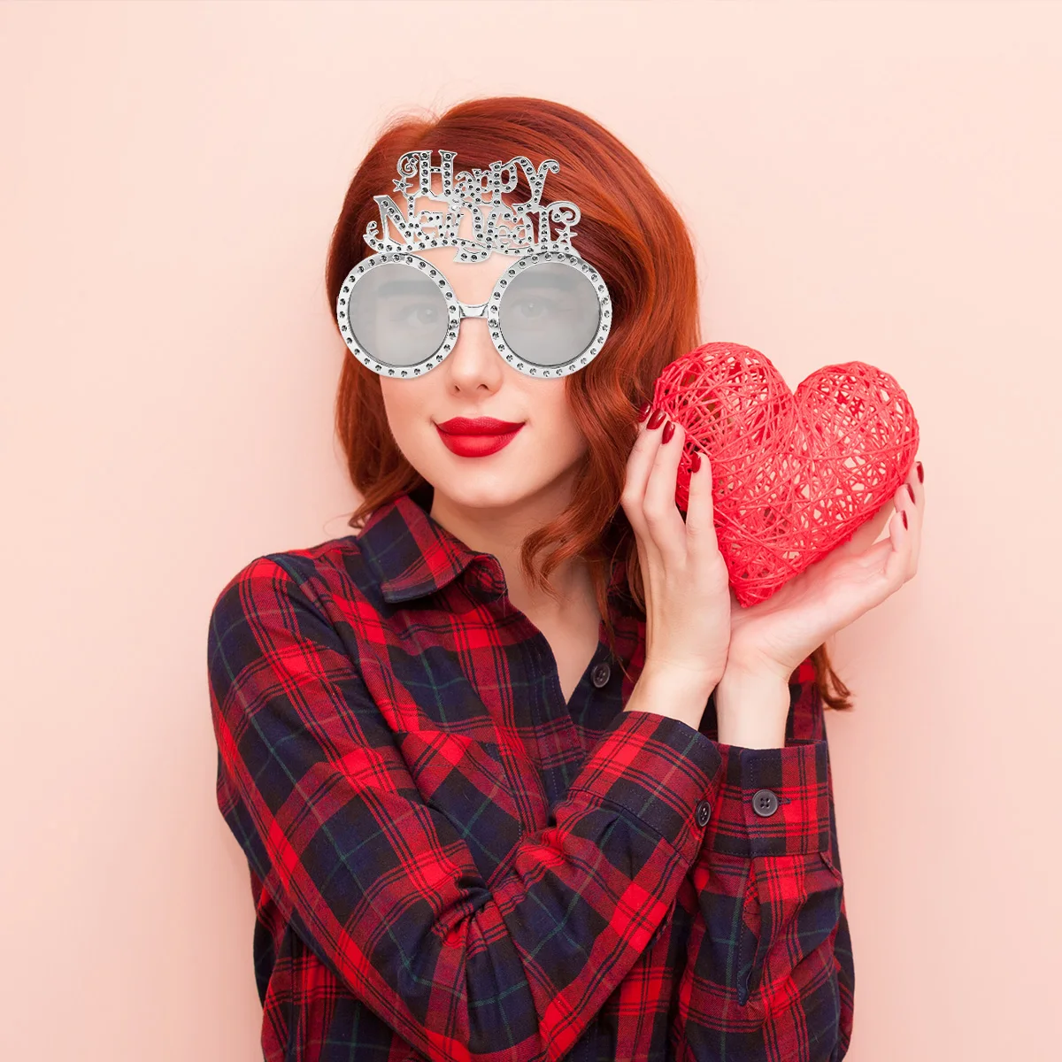 

Happy New Party Eyeglasses Durable Plastic Accessories Festive Celebration Glasses New Years Eyeglasses For Party Eve Props