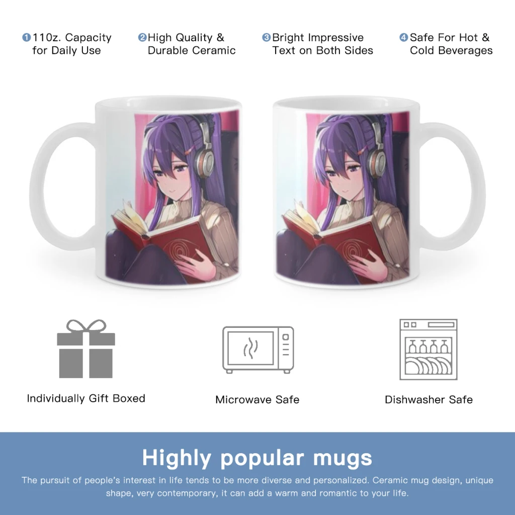 

DDLC D-Doki L-Literature Free shipping Coffee Mug Custom Tea Cup Black Milk Beer Mugs Lovers Friends Gifts