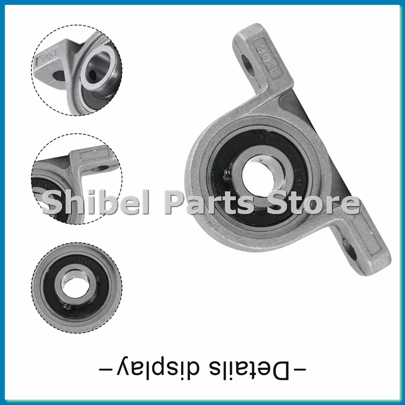 4Pcs KP08 Pillow Block Mounted Ball Bearing (Diameter 8mm Bore) Zinc Alloy Pillow Block Bearing-A25R