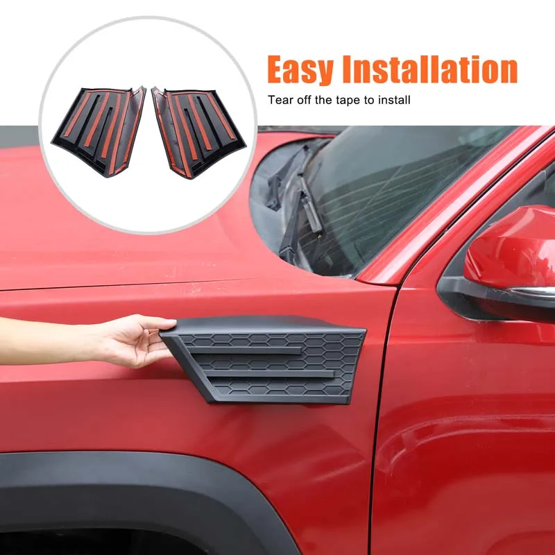 

Savadicar Cowl Body Armor Outer Cowl Covers Corner Guards For Toyota Tacoma 2016-2019 Exterior Accessories