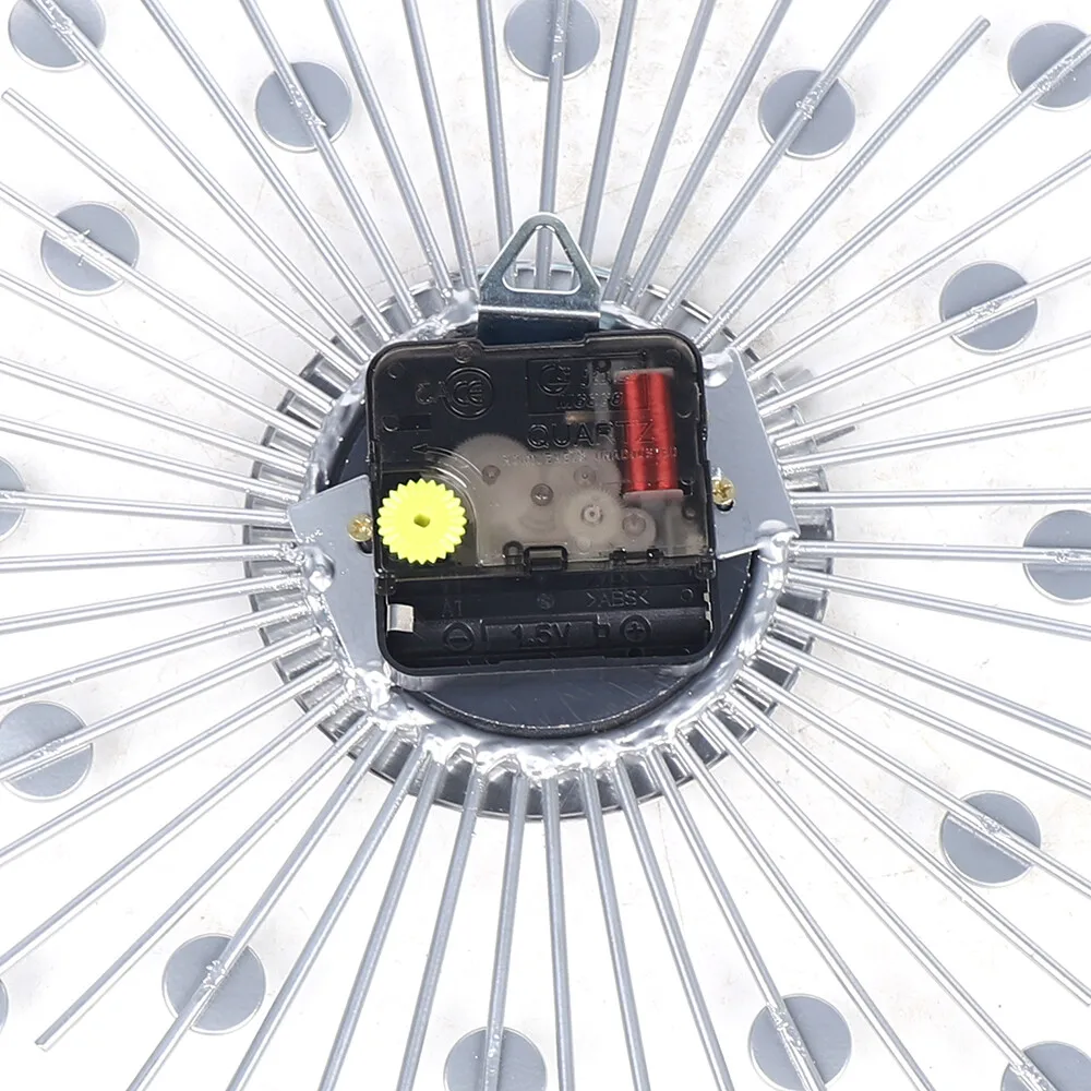 Modern Large Wall Clock 3D Metal Wall Watch Silent Home Living Room Luxury Decor