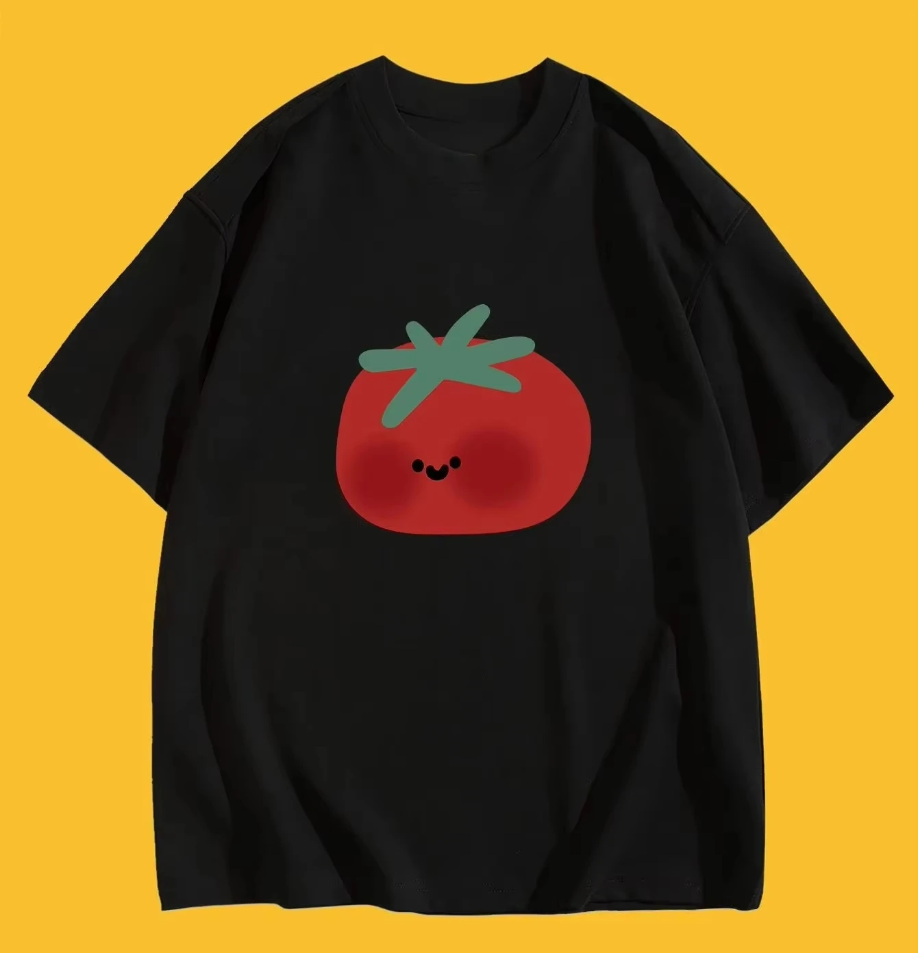 Funny Cute Tomato T-Shirt Women Men Kawaii Vegetable Graphic Tee Summer Fashion Short Sleeve Harajuku Casual Unisex Y2k Tops