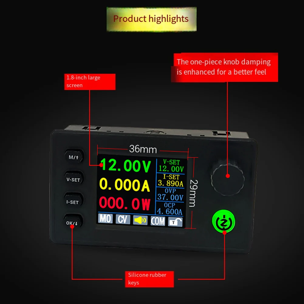 CNC DC Converter 6-36V Input To 0.5-36V Output Adjustable Voltage Regulator For DIY Electronics And Industrial Device Testing