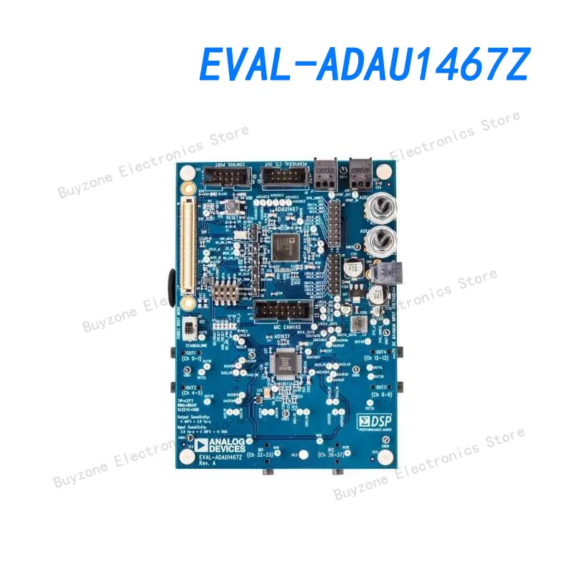 

EVAL-ADAU1467Z Evaluation kit, ADAU1467WBCPZ, audio processor, Sigma DSP