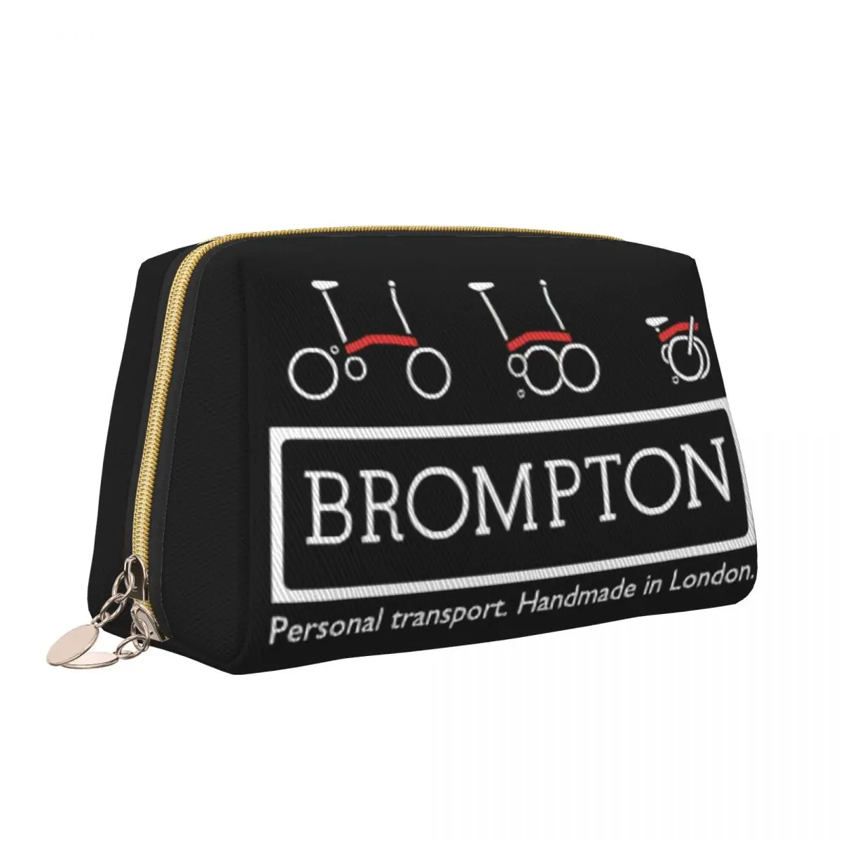 Bromptons borsa cosmetica con Logo bici pieghevole borsa per cosmetici moda donna custodia per trucco di grande capacità borse da toilette per la