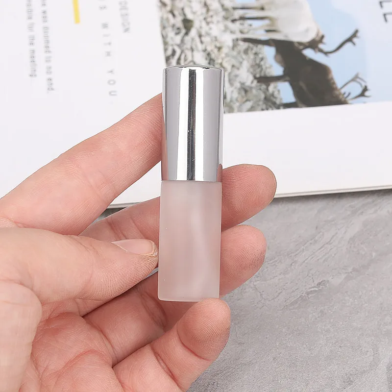 5ml Portable Mini Glass Refillable Perfume Bottle Clear Frosted Spray Empty Cosmetic Containers Atomizer Sample Vials For Travel
