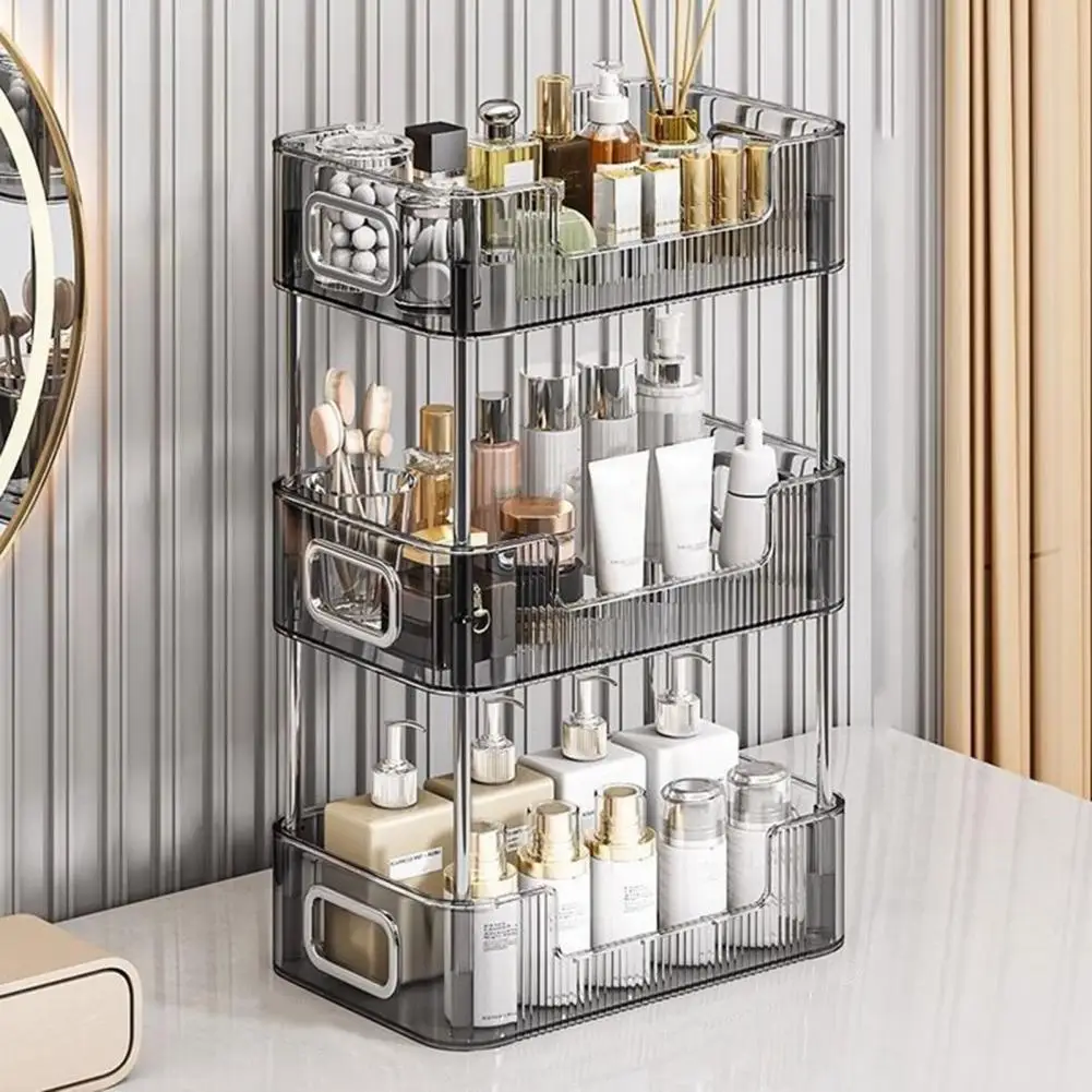 Structured Categorization Rack Multi-tier Cosmetic Storage Rack with Capacity for Bathroom Kitchen Organization for Pantry