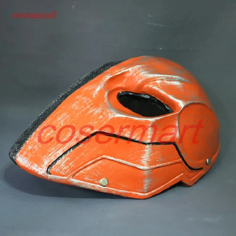 Versión casco naranja Arkham Deathstroke máscara accesorios de Cosplay uso de Halloween