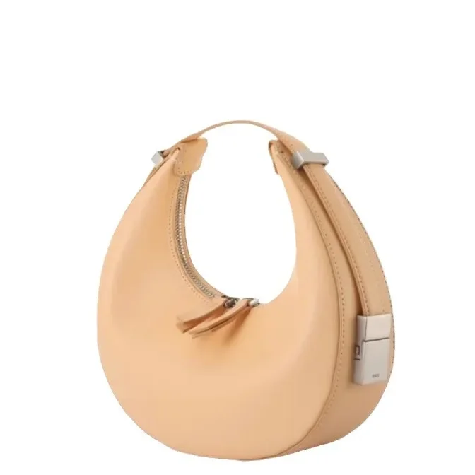 Premium Cowhide Underarm Bag Half Moon Bag